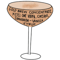 Espress Yourself - Cold brew concentrate, Ketel One vodka, cream, cinnamon, vanilla syrup
