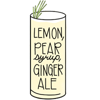 Just Ripe - Lemon, pear syrup, ginger ale