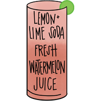 Once in a Melon - Lemon lime soda, fresh watermelon juice