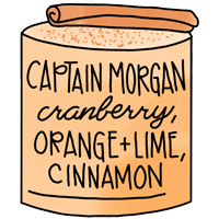 Rum Wild Free - Captain Morgan, cranberry, orange, lime, cinnamon