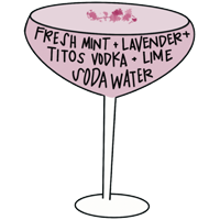 Totally Botanical - Fresh mint, lavender, Titos vodka, lime, soda water