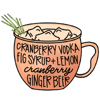Figgin Around - Cranberry vodka, fig syrup, lemon, cranberry ginger beer
